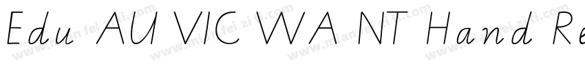 Edu AU VIC WA NT Hand Regular字体转换